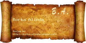 Borka Alinda névjegykártya